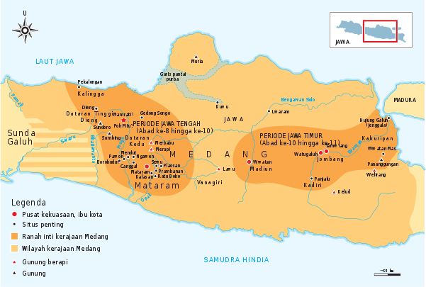 Peta kerajaan bercorak hindu-budha dan kekuasaannya 